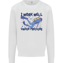 Scuba Diving Work Well Under Pressure Diver Mens Sweatshirt Jumper White