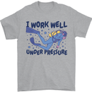 Scuba Diving Work Well Under Pressure Diver Mens T-Shirt Cotton Gildan Sports Grey