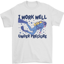 Scuba Diving Work Well Under Pressure Diver Mens T-Shirt Cotton Gildan White
