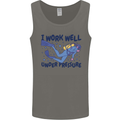 Scuba Diving Work Well Under Pressure Diver Mens Vest Tank Top Charcoal