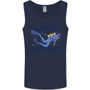 Scuba Diving Work Well Under Pressure Diver Mens Vest Tank Top Navy Blue