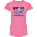 Scuba Diving Work Well Under Pressure Diver Womens Petite Cut T-Shirt Azalea