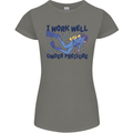 Scuba Diving Work Well Under Pressure Diver Womens Petite Cut T-Shirt Charcoal