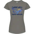 Scuba Diving Work Well Under Pressure Diver Womens Petite Cut T-Shirt Charcoal