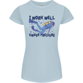 Scuba Diving Work Well Under Pressure Diver Womens Petite Cut T-Shirt Light Blue