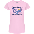 Scuba Diving Work Well Under Pressure Diver Womens Petite Cut T-Shirt Light Pink