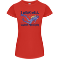 Scuba Diving Work Well Under Pressure Diver Womens Petite Cut T-Shirt Red