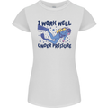 Scuba Diving Work Well Under Pressure Diver Womens Petite Cut T-Shirt White