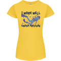 Scuba Diving Work Well Under Pressure Diver Womens Petite Cut T-Shirt Yellow