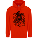 Scuba Octopus Diver Dive Diving Childrens Kids Hoodie Bright Red