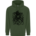 Scuba Octopus Diver Dive Diving Childrens Kids Hoodie Forest Green