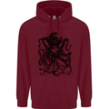 Scuba Octopus Diver Dive Diving Childrens Kids Hoodie Maroon