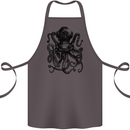 Scuba Octopus Diver Dive Diving Cotton Apron 100% Organic Dark Grey