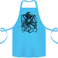 Scuba Octopus Diver Dive Diving Cotton Apron 100% Organic Turquoise