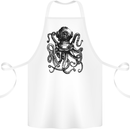 Scuba Octopus Diver Dive Diving Cotton Apron 100% Organic White