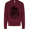 Scuba Octopus Diver Dive Diving Kids Sweatshirt Jumper Maroon
