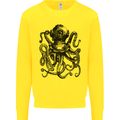 Scuba Octopus Diver Dive Diving Kids Sweatshirt Jumper Yellow