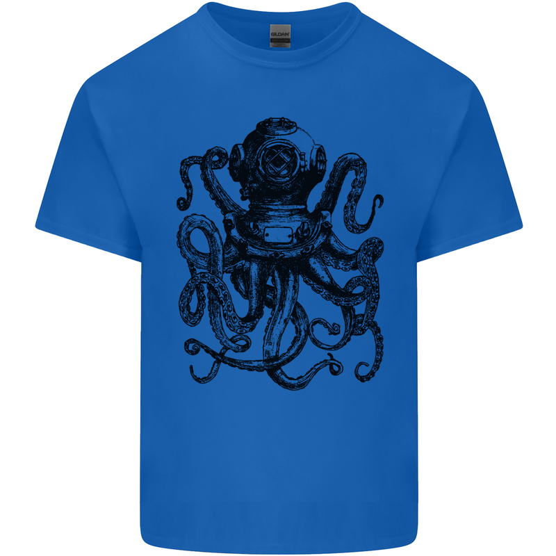 Scuba Octopus Diver Dive Diving Kids T-Shirt Childrens Royal Blue