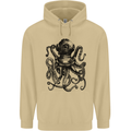 Scuba Octopus Diver Dive Diving Mens 80% Cotton Hoodie Sand