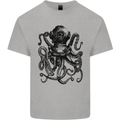Scuba Octopus Diver Dive Diving Mens Cotton T-Shirt Tee Top Sports Grey