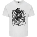 Scuba Octopus Diver Dive Diving Mens Cotton T-Shirt Tee Top White