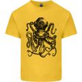 Scuba Octopus Diver Dive Diving Mens Cotton T-Shirt Tee Top Yellow