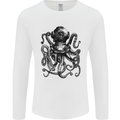 Scuba Octopus Diver Dive Diving Mens Long Sleeve T-Shirt White