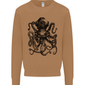 Scuba Octopus Diver Dive Diving Mens Sweatshirt Jumper Caramel Latte