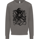Scuba Octopus Diver Dive Diving Mens Sweatshirt Jumper Charcoal