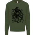 Scuba Octopus Diver Dive Diving Mens Sweatshirt Jumper Forest Green