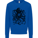 Scuba Octopus Diver Dive Diving Mens Sweatshirt Jumper Royal Blue