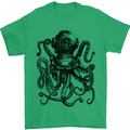 Scuba Octopus Diver Dive Diving Mens T-Shirt Cotton Gildan Irish Green