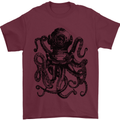 Scuba Octopus Diver Dive Diving Mens T-Shirt Cotton Gildan Maroon