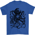 Scuba Octopus Diver Dive Diving Mens T-Shirt Cotton Gildan Royal Blue