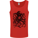 Scuba Octopus Diver Dive Diving Mens Vest Tank Top Red