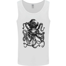 Scuba Octopus Diver Dive Diving Mens Vest Tank Top White