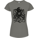 Scuba Octopus Diver Dive Diving Womens Petite Cut T-Shirt Charcoal