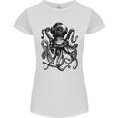 Scuba Octopus Diver Dive Diving Womens Petite Cut T-Shirt White