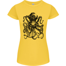 Scuba Octopus Diver Dive Diving Womens Petite Cut T-Shirt Yellow