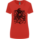 Scuba Octopus Diver Dive Diving Womens Wider Cut T-Shirt Red