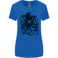 Scuba Octopus Diver Dive Diving Womens Wider Cut T-Shirt Royal Blue