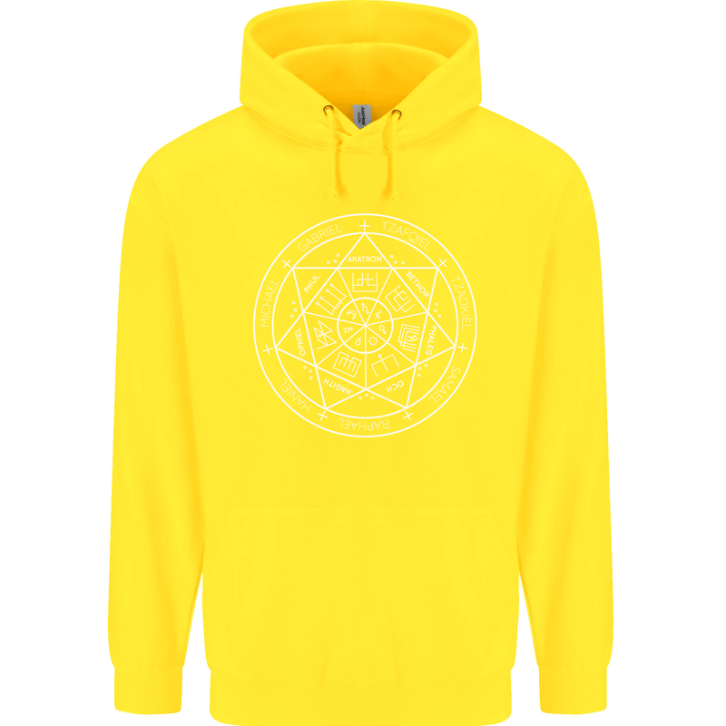 Seal of the Seven Archangels Childrens Kids Hoodie Yellow