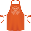Seal of the Seven Archangels Cotton Apron 100% Organic Orange