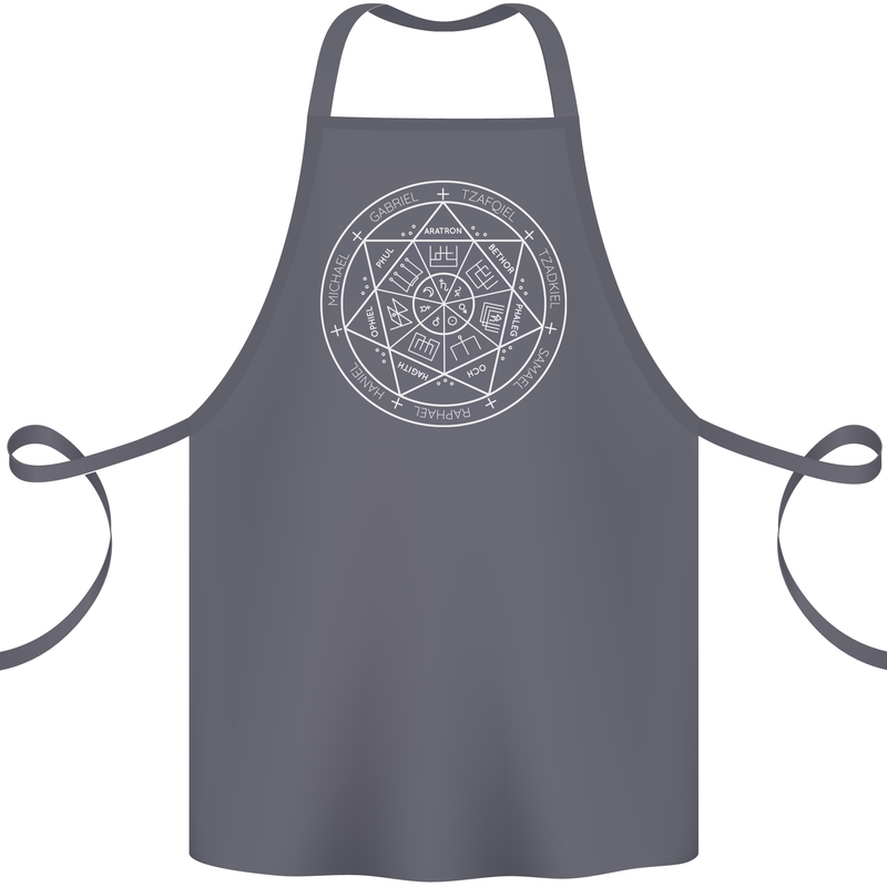 Seal of the Seven Archangels Cotton Apron 100% Organic Steel