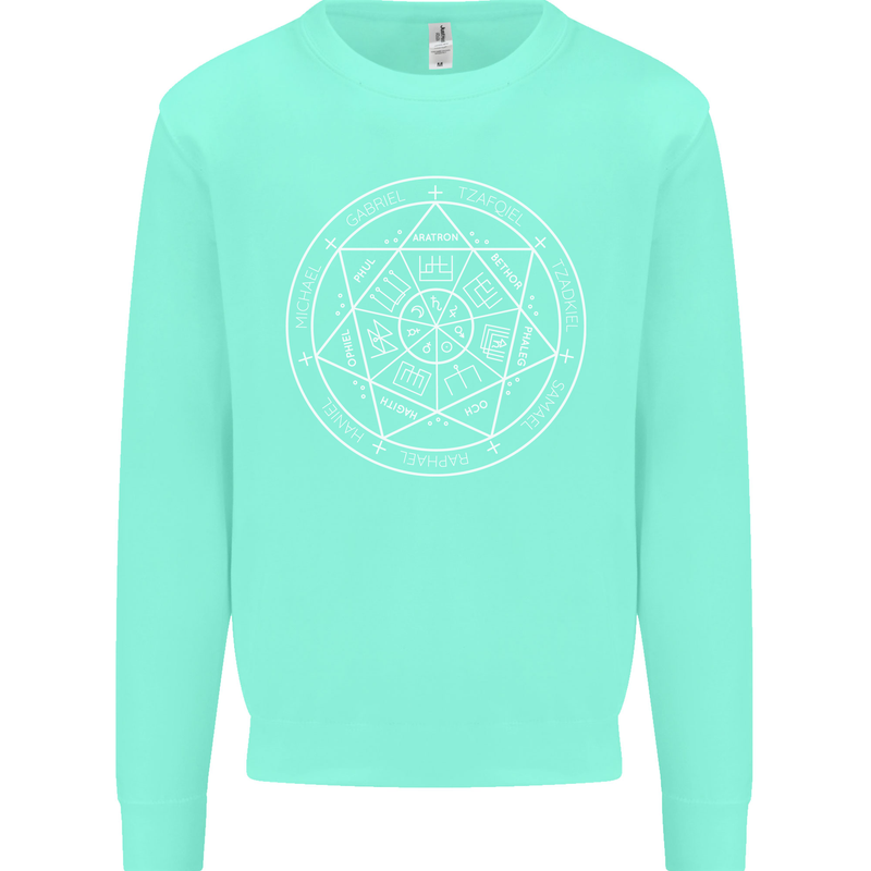 Seal of the Seven Archangels Kids Sweatshirt Jumper Peppermint