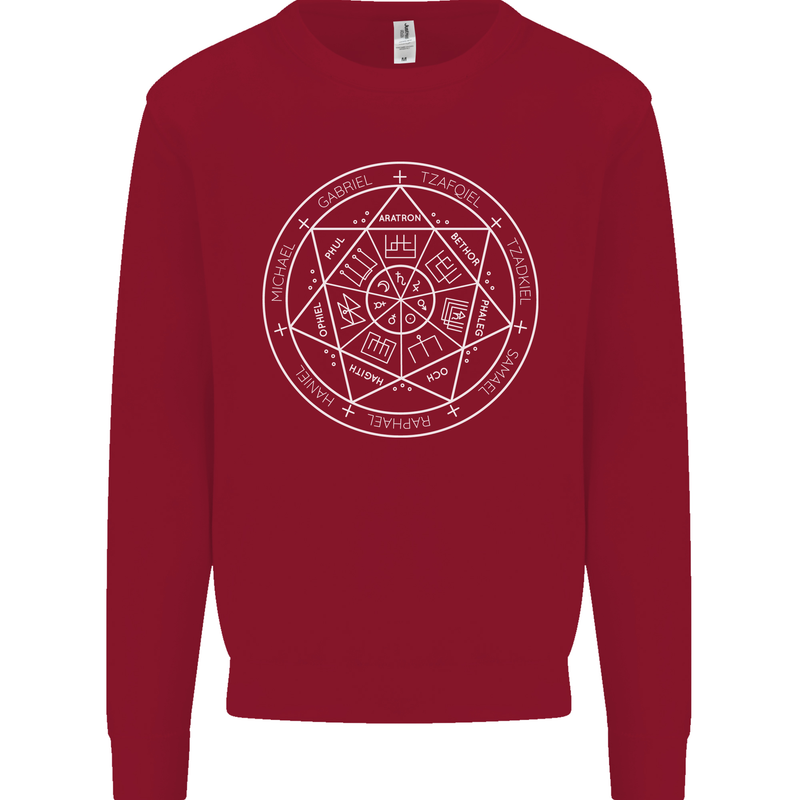 Seal of the Seven Archangels Kids Sweatshirt Jumper Red