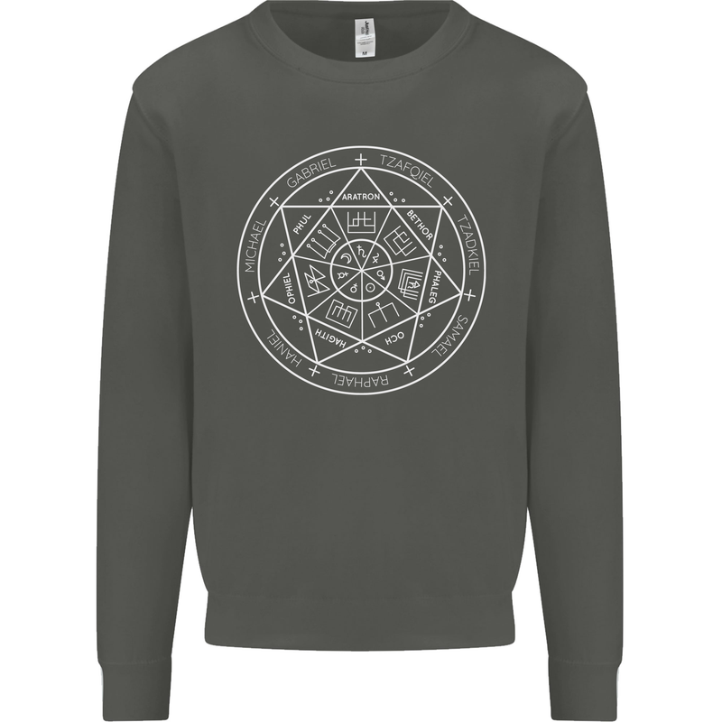 Seal of the Seven Archangels Kids Sweatshirt Jumper Storm Grey