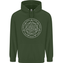 Seal of the Seven Archangels Mens 80% Cotton Hoodie Forest Green