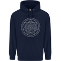 Seal of the Seven Archangels Mens 80% Cotton Hoodie Navy Blue