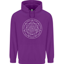 Seal of the Seven Archangels Mens 80% Cotton Hoodie Purple